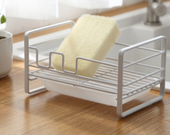 Household Rack Kitchen Sponge Pot Brush Drain Basket | Kitchen Essentials | Kitchen + Metal
