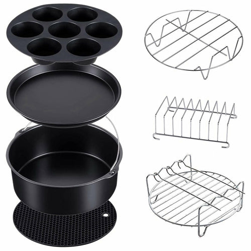 Air Fryer Accessories 7-piece Silicone Grill | Kitchen Appliances | Kitchen + Metal
