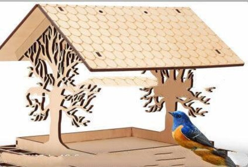 Rustic Woodland Hanging Bird Feeder - Charming Outdoor Garden Decor | Kitchen + Metal