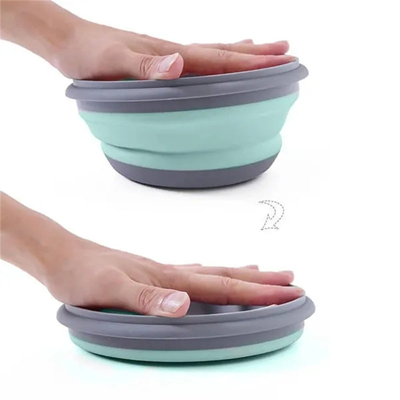 3Piece Collapsible Silicone Bowls Set with Lids