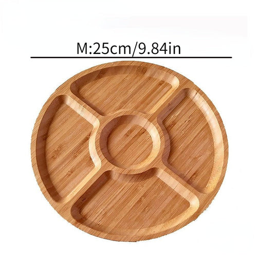 Multifunctional Wooden Cheese Snack Tray with Dividers