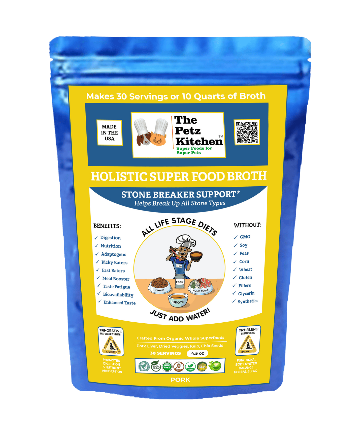 Petz Kitchen Super Food Stone Breaker Broth for Optimal Urinary Health