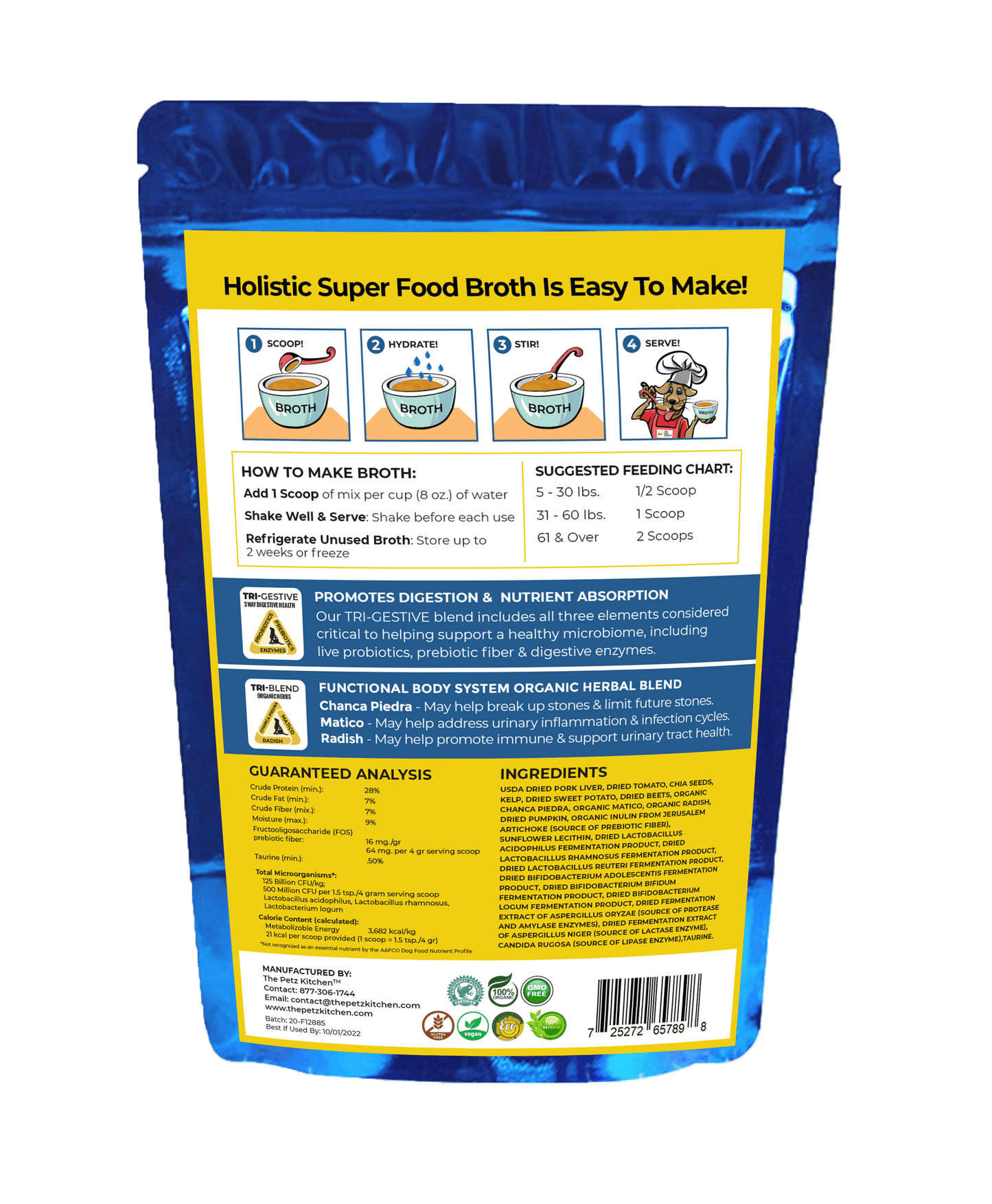 Petz Kitchen Super Food Stone Breaker Broth for Optimal Urinary Health