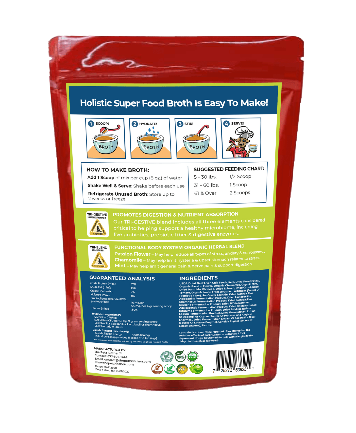 Petz Kitchen Super Food Broth for Canine and Feline Stress Relief