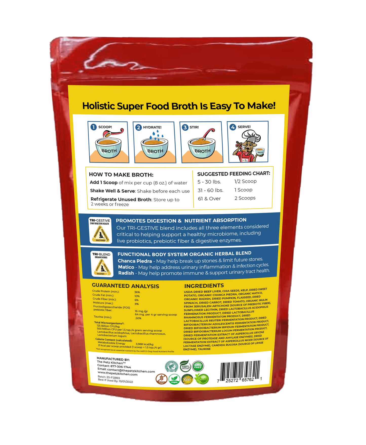 Petz Kitchen Super Food Stone Breaker Broth for Optimal Urinary Health
