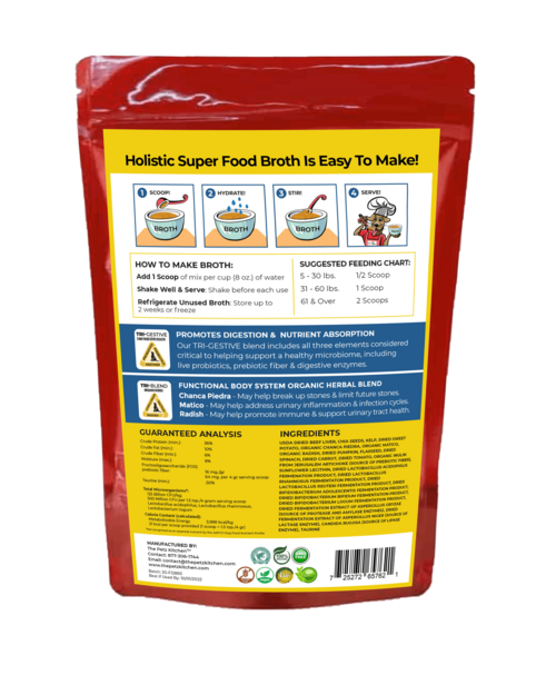 Petz Kitchen Super Food Stone Breaker Broth for Optimal Urinary Health