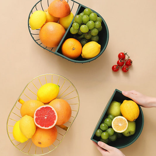 Metal Hollowed Out Fruit Vegetable Snack Tray Bowl Basket | Kitchen Essentials | Kitchen + Metal