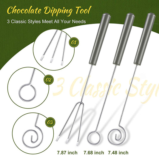 Decorative Chocolate Dipping and Art Spoons Set