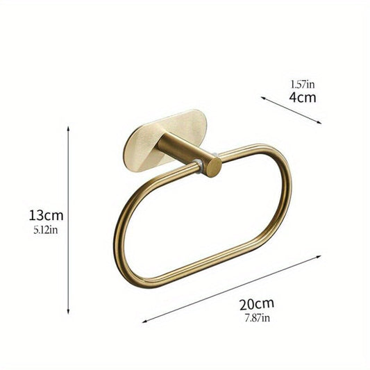 SelfAdhesive Gold Towel Bar No Drill Needed