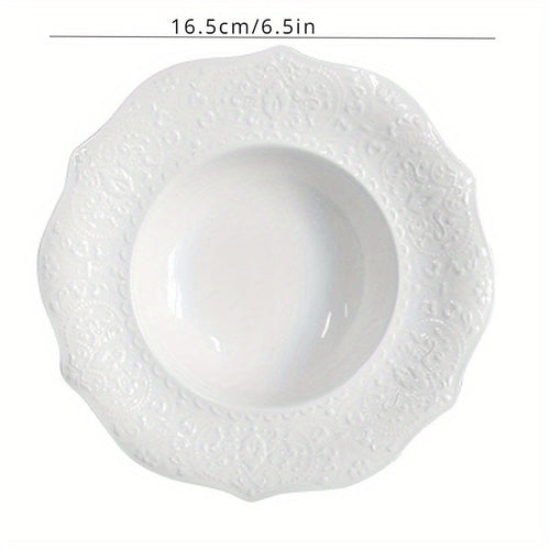 Vintage Lace Ceramic Plate Nordic Style Elegance