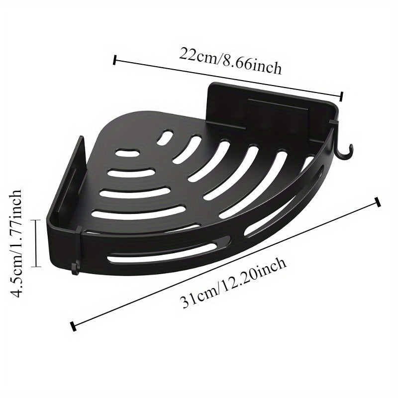 Compact WallMounted Corner Shelves Durable Bathroom Organizer