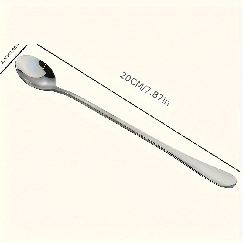 8Piece Stainless Steel Long Handle Spoon Set