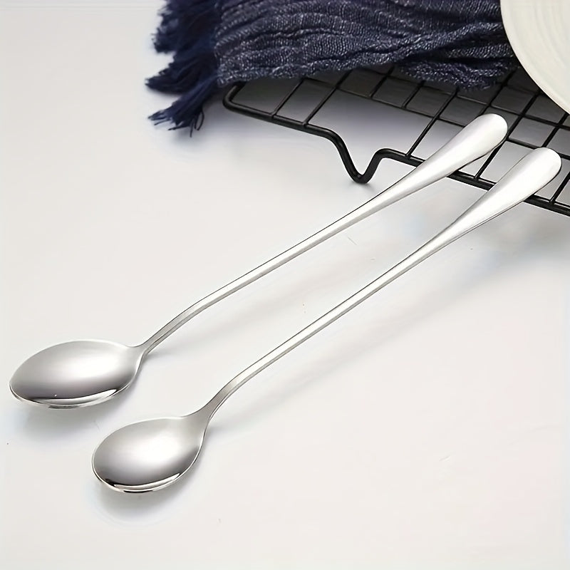 8Piece Stainless Steel Long Handle Spoon Set