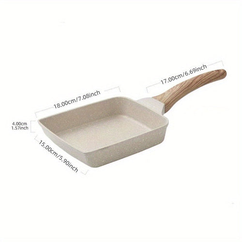 NonStick Japanese Omelette Pan with Wood Handle