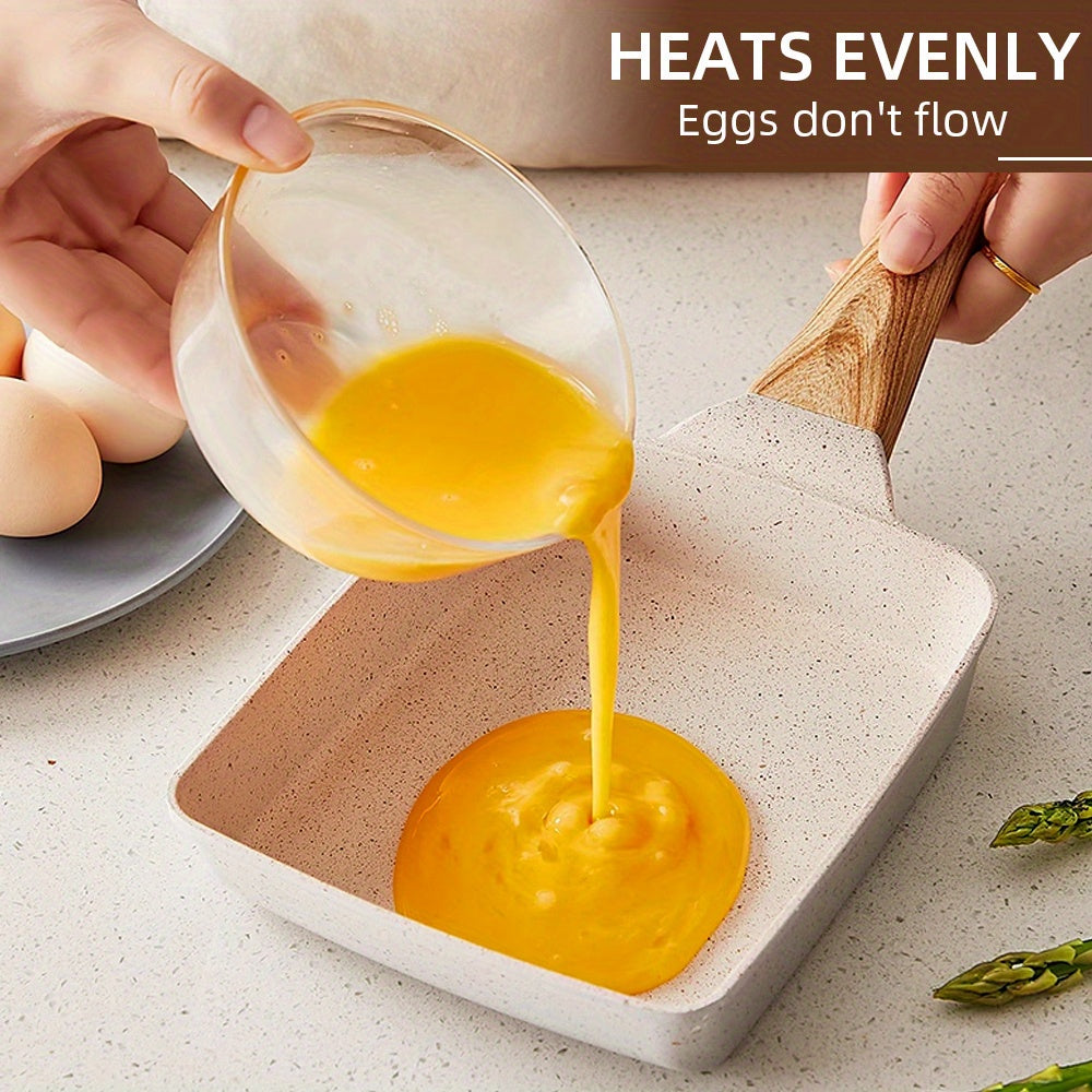 NonStick Japanese Omelette Pan with Wood Handle