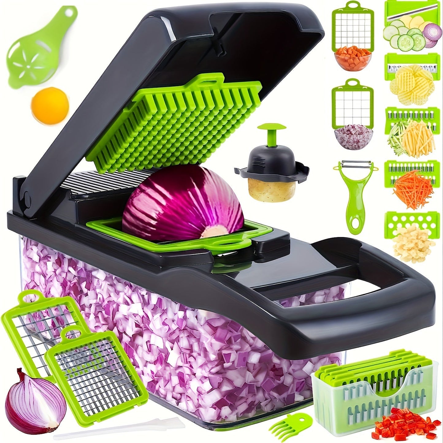 16in1 Multifunctional Vegetable Chopper Slicer Set