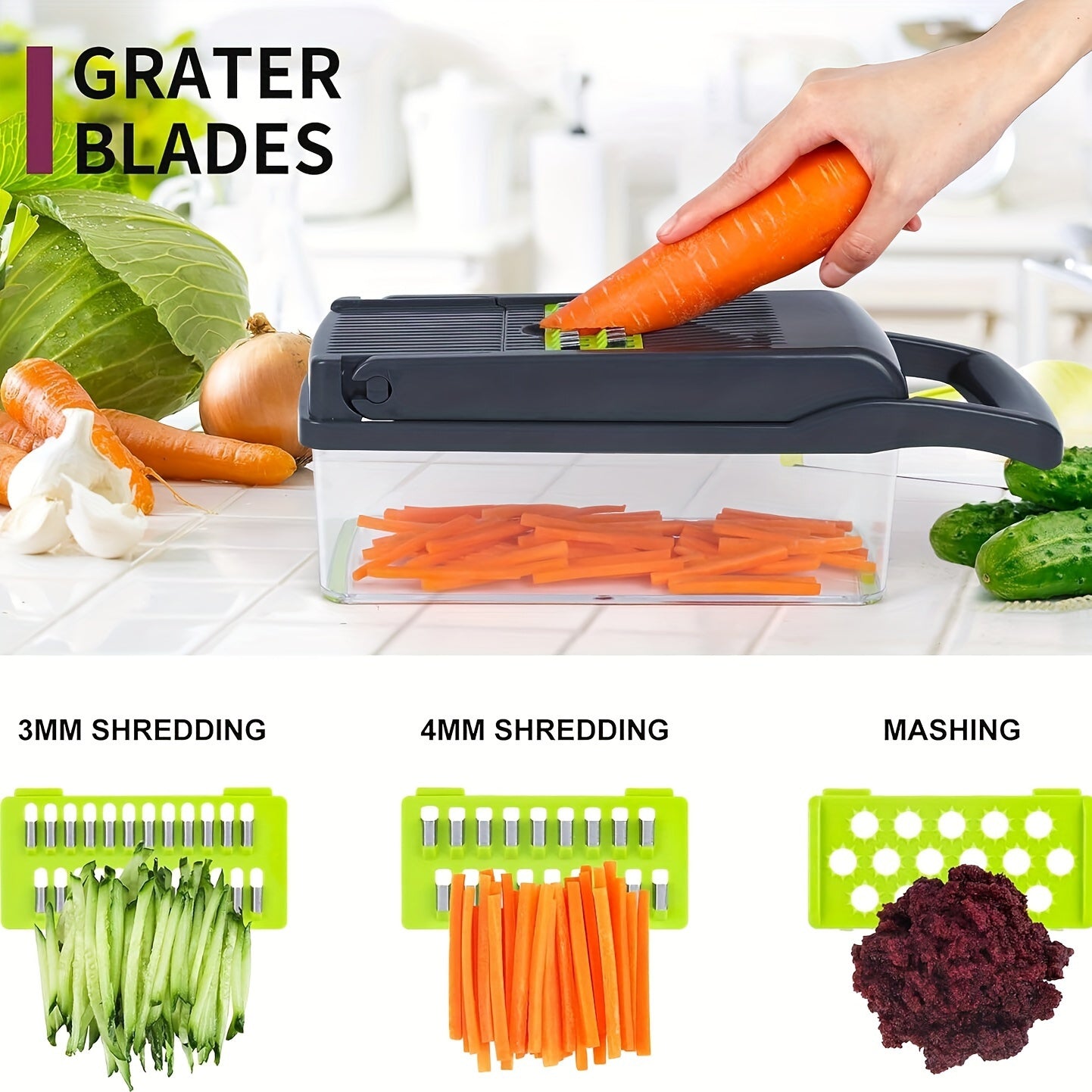 16in1 Multifunctional Vegetable Chopper Slicer Set