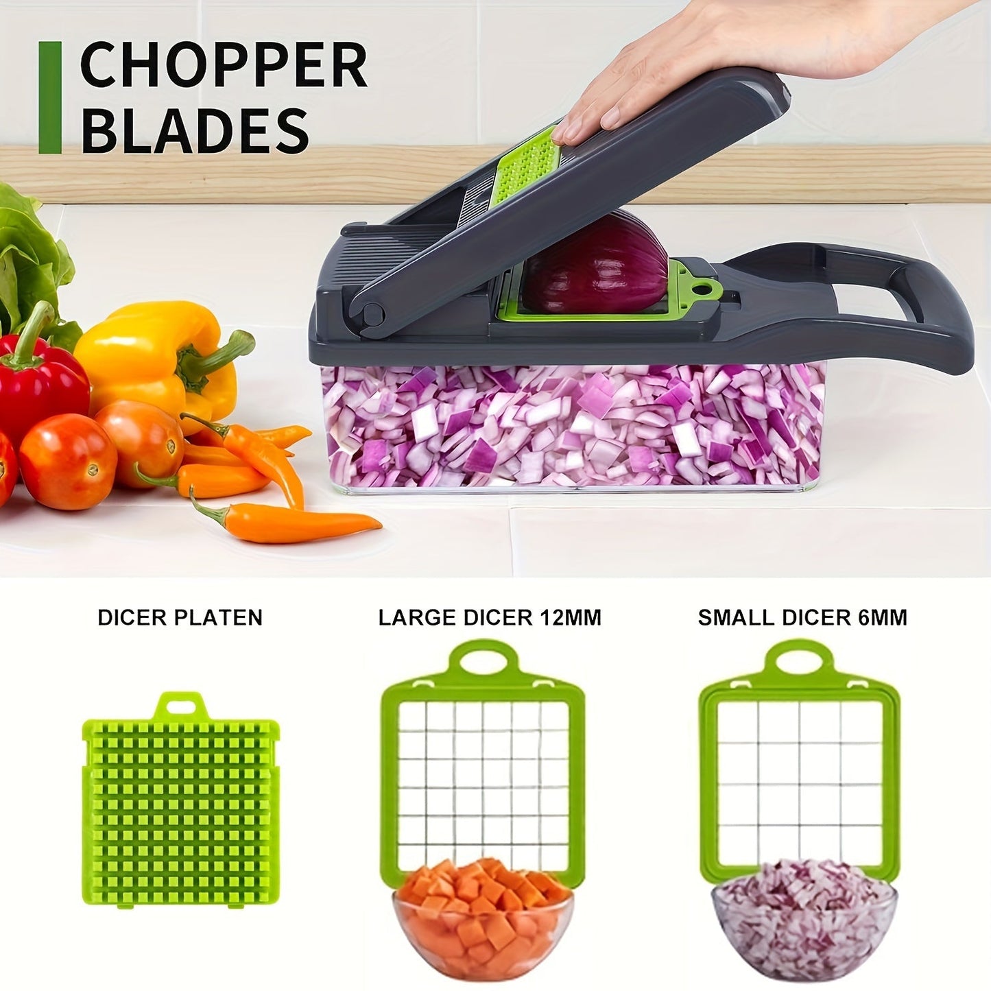 16in1 Multifunctional Vegetable Chopper Slicer Set