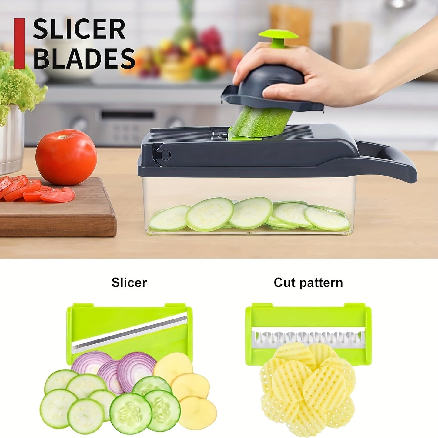 16in1 Multifunctional Vegetable Chopper Slicer Set