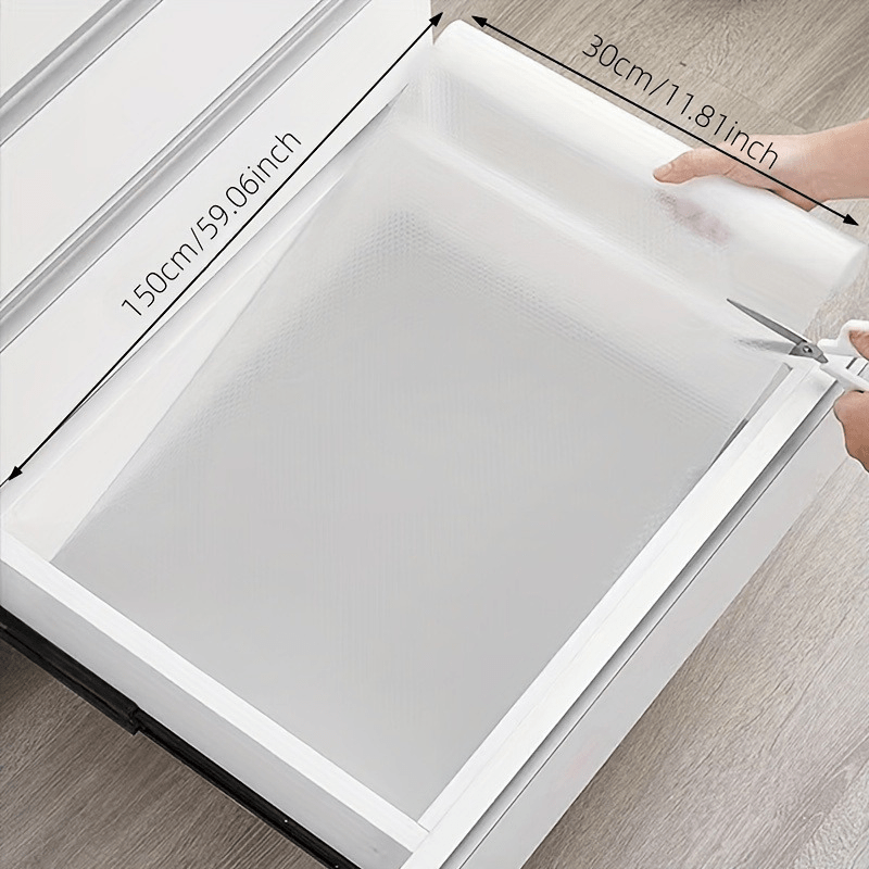 1 Roll PET Kitchen Cabinet Liner - Non-Adhesive, Moisture & Waterproof