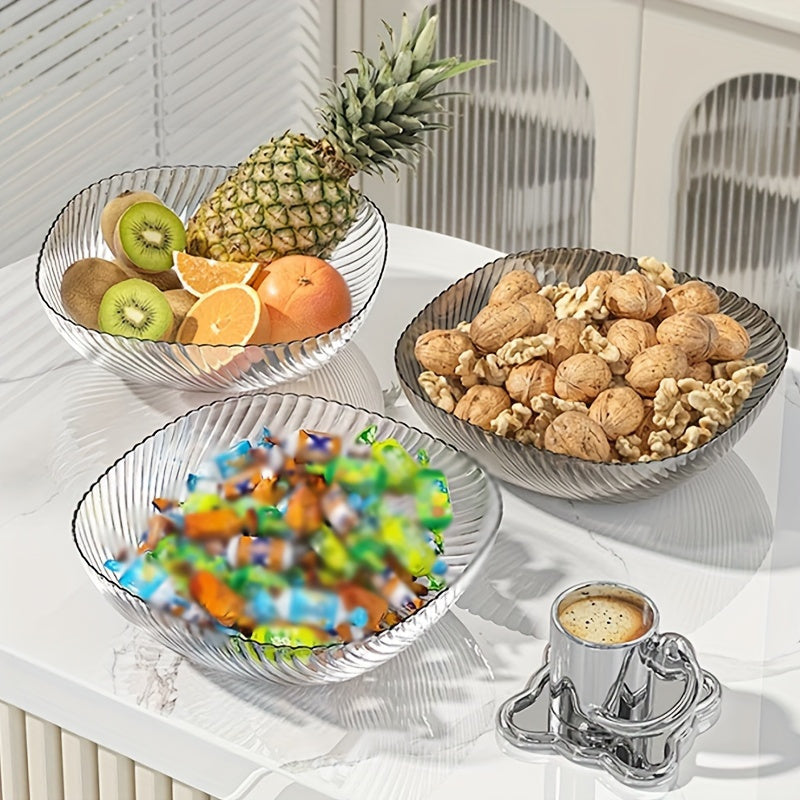 Clear Round PET Salad Bowls Portable Easy Clean Serving Dish | Under $100 | Kitchen + Metal