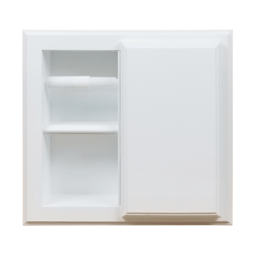 Haile Solid Wood Recessed Toilet Paper Holder With Storage Cubby