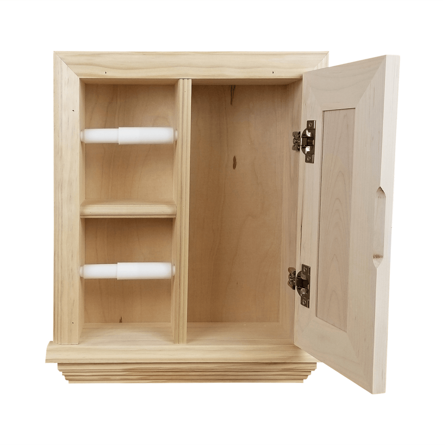 Haile Solid Wood Recessed Toilet Paper Holder With Storage Cabinet