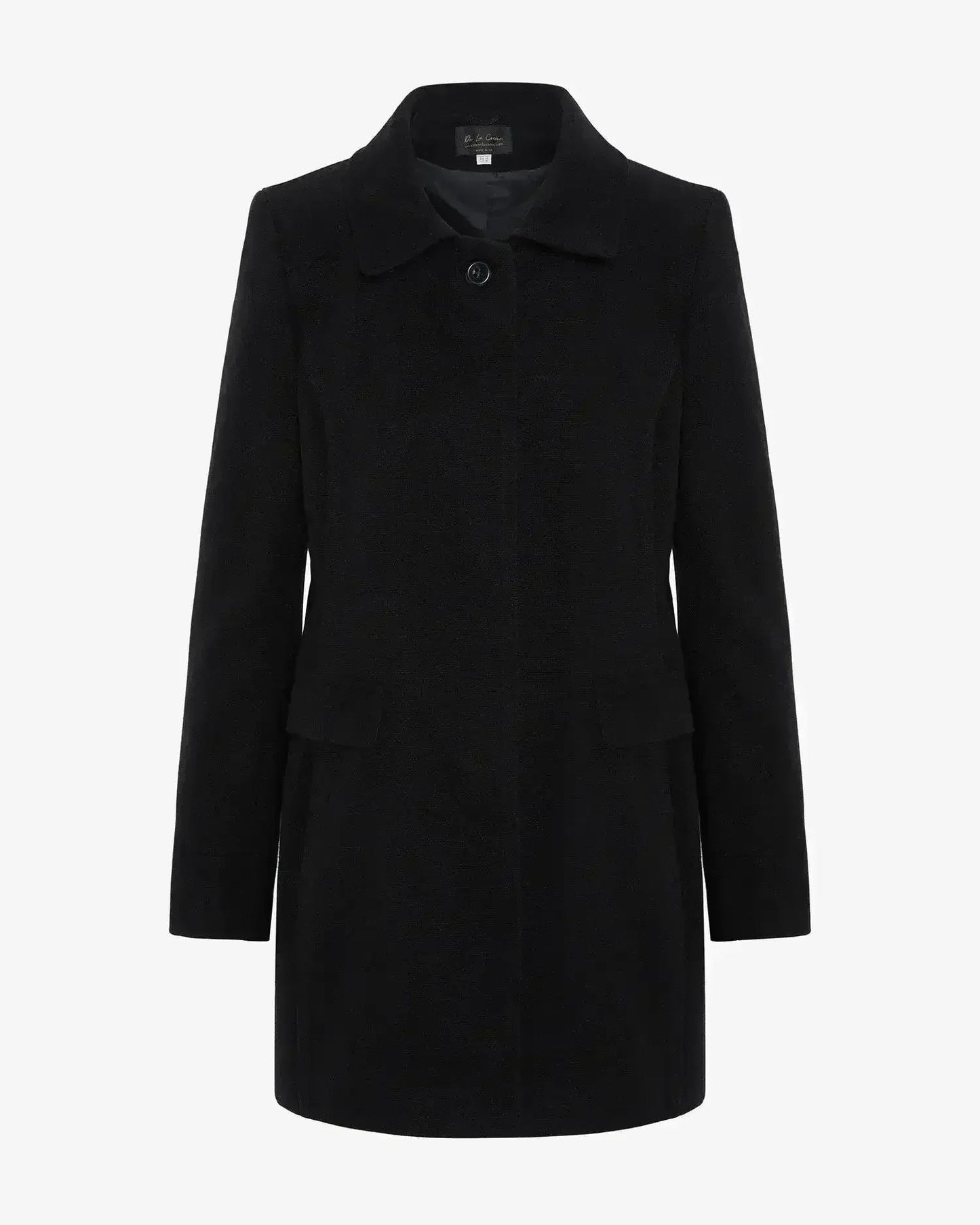 De La Creme Womens Wool Blend Hip Length Covert Coat