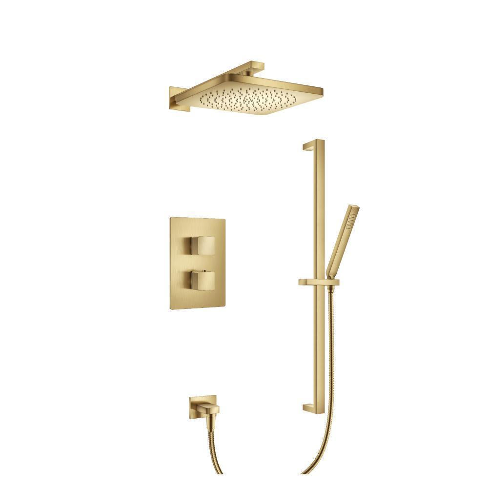 Flusso 196.7100 Two Output Shower Set With Shower Head, Hand Held And Slide Bar