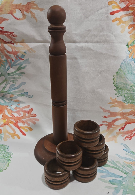 1960's Vintage Napkin Rings & Paper Towel Holder