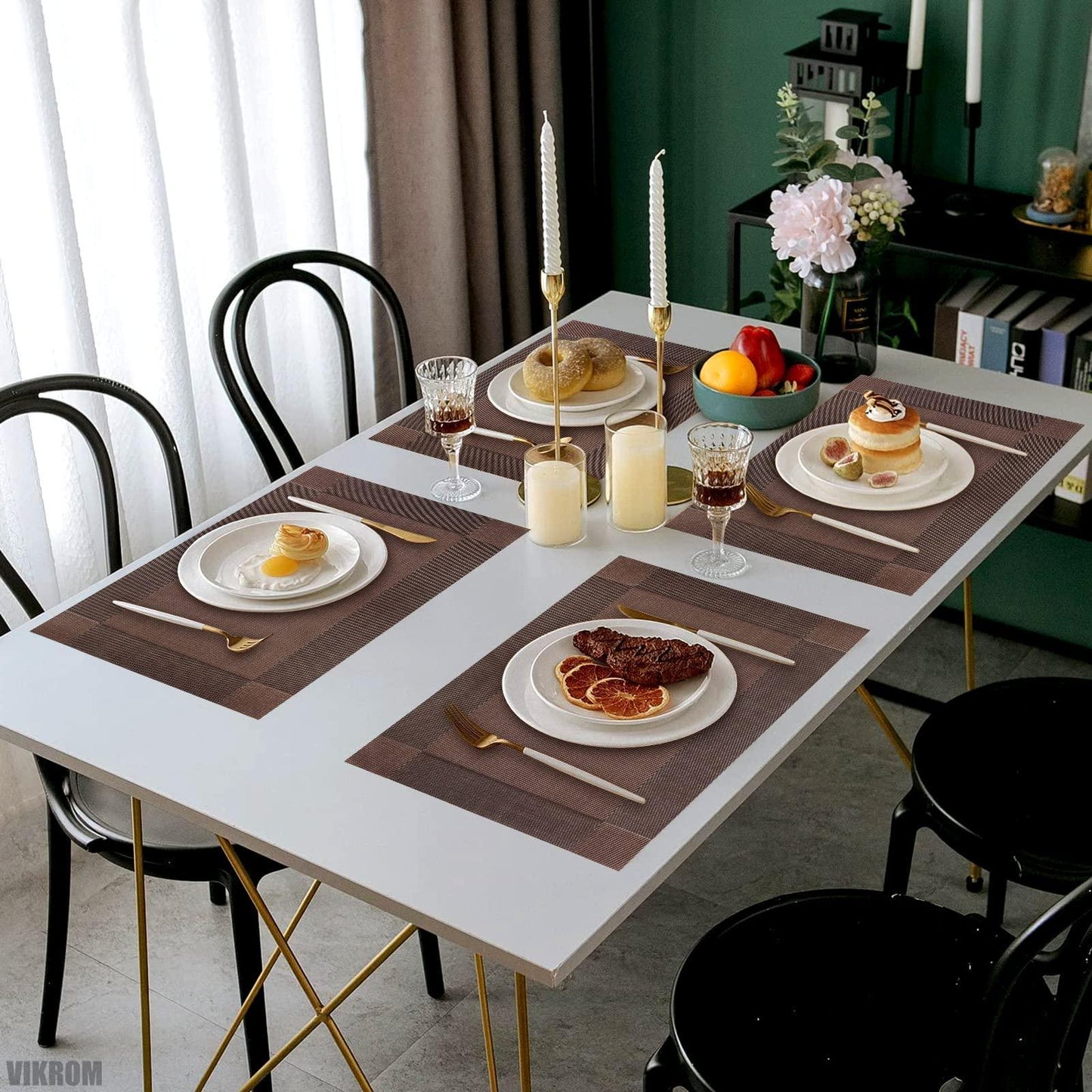 Placemats for Dining Table Set of 8 Table Mats Washable Placemats |