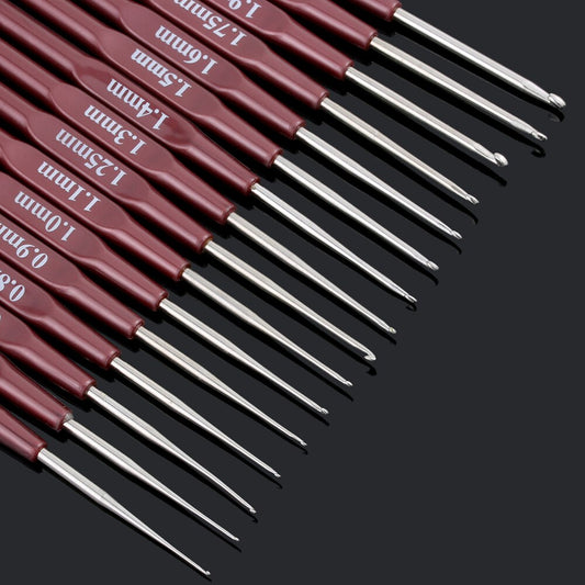 1PC 16 Sizes HooksCrochet Hook Mix 0.5mm 2.7mm
