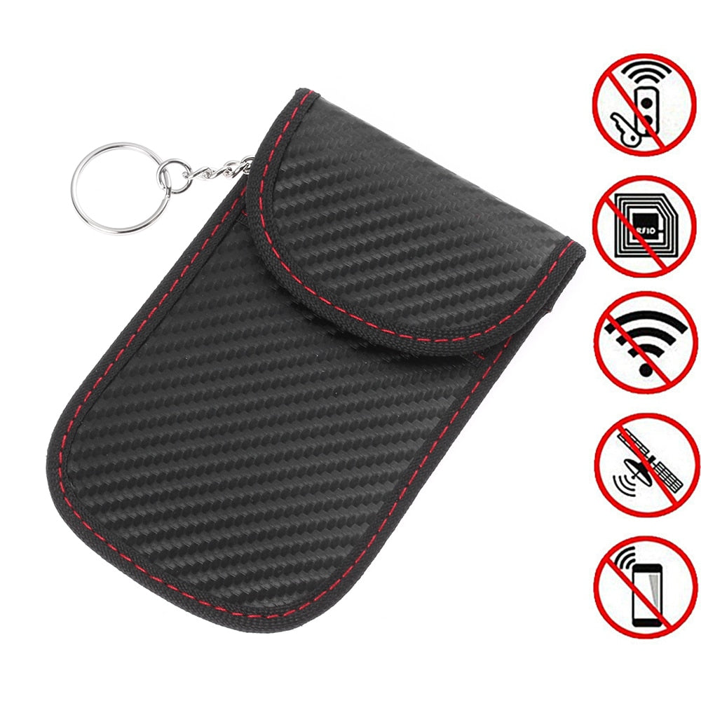 1PC Card Car Key Storage Bag FOB Signal Blocker