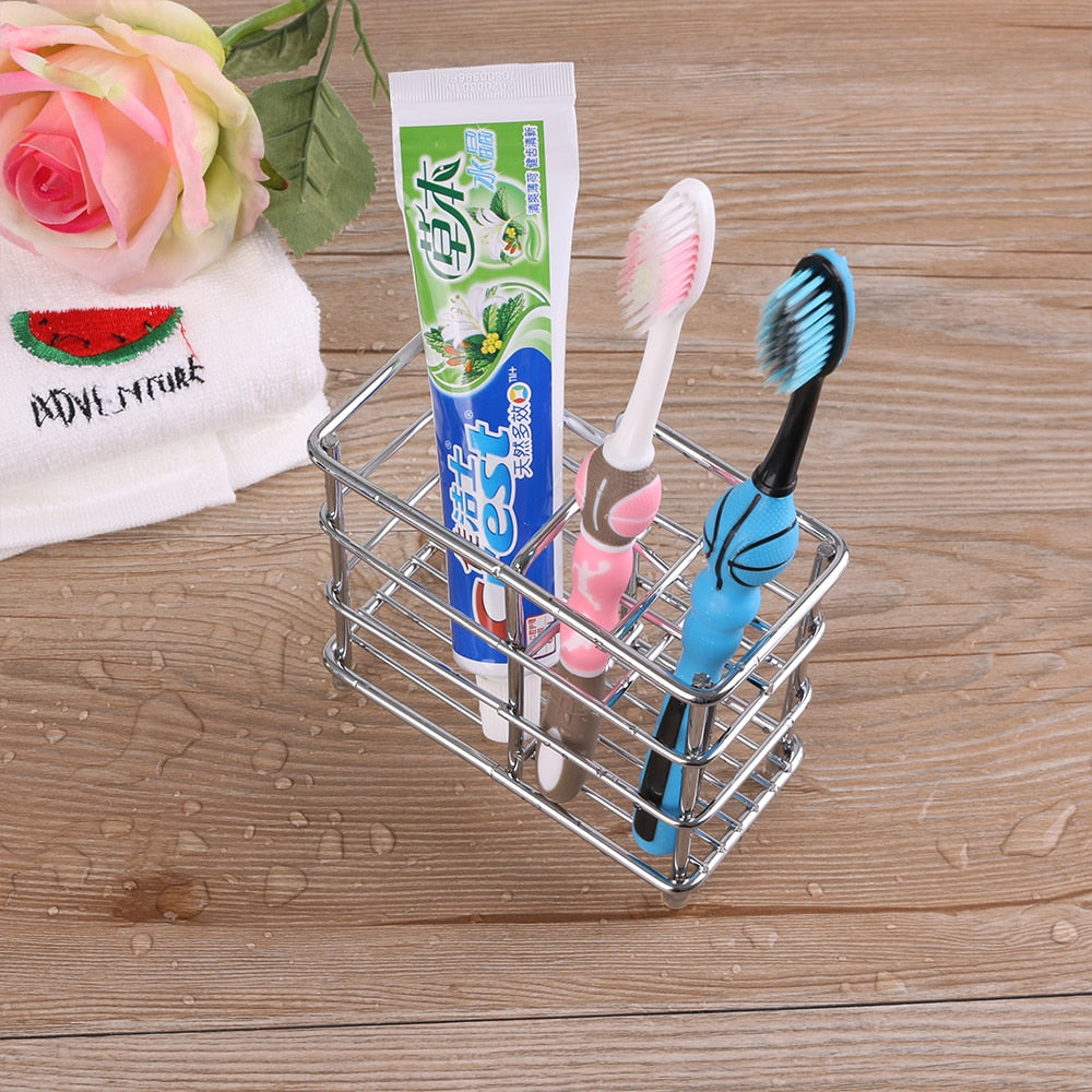 1PC Creative Stainless Steel Toothbrush Holder