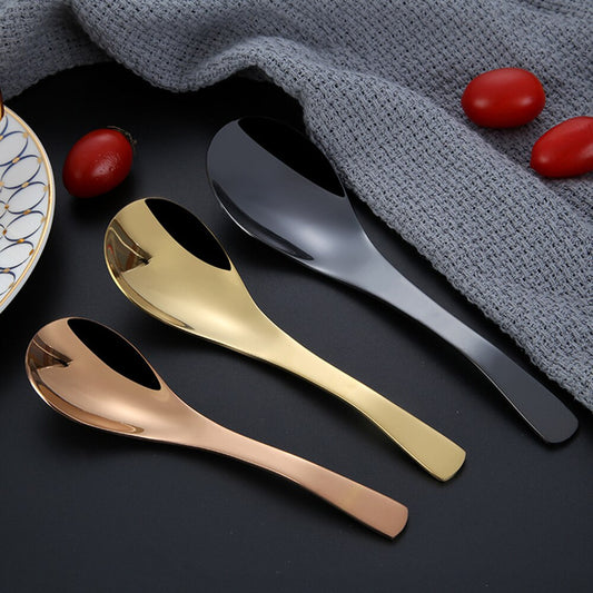 1PC Gold Plated Stainless Steel Dessert Spoon