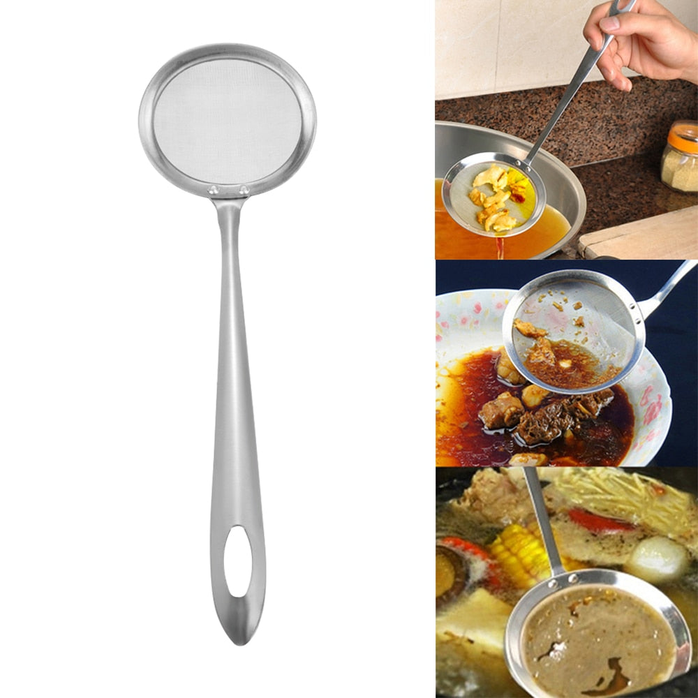 1PC Stainless Steel Mesh Skimmer Vegetable Residue