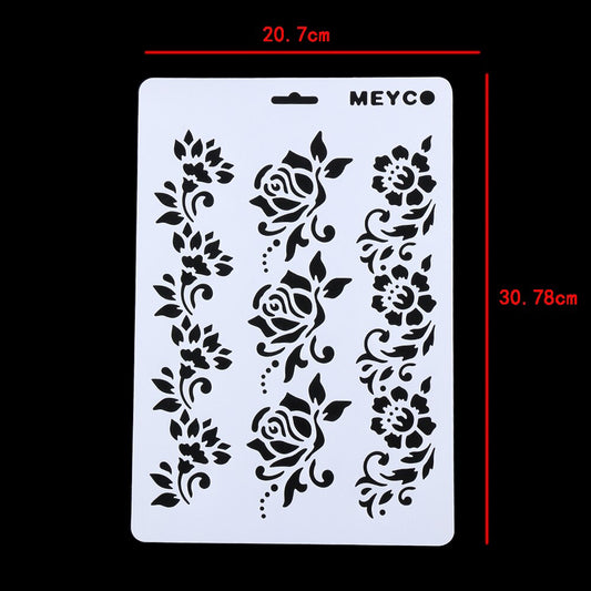 1Pc Flower Layering Stencils Painting Scrapbooking