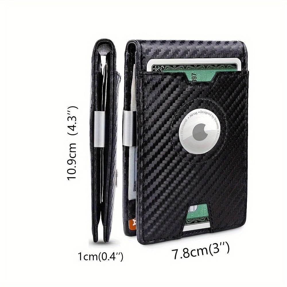 AirTag Slim Wallet with 11 Card Slots for Dad, Husband, Son – RFID Bifold Card Holder Father's Day Gift