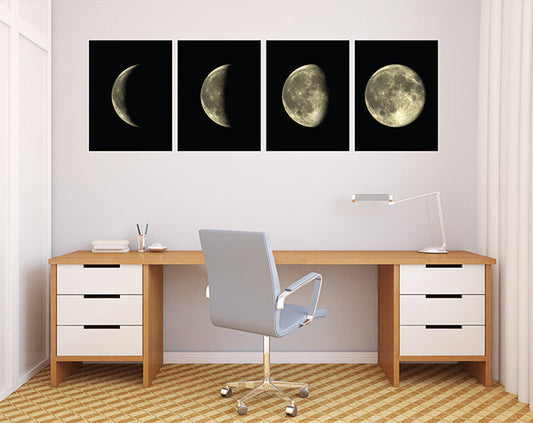 Moon Phases Set Of 4 Wall Decals | Home Decor | Kitchen + Metal