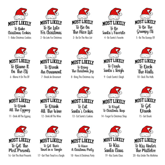 Most Likely To Christmas Family Tees - 40 Designs! Comfort Colors T-Shirt