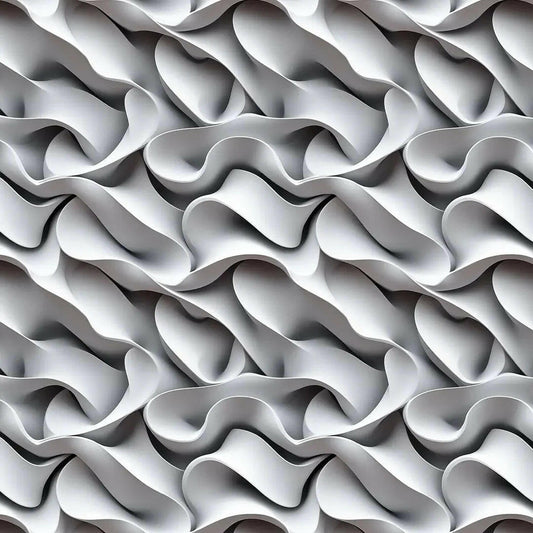 Serene Sculptural Waves Wallpaper