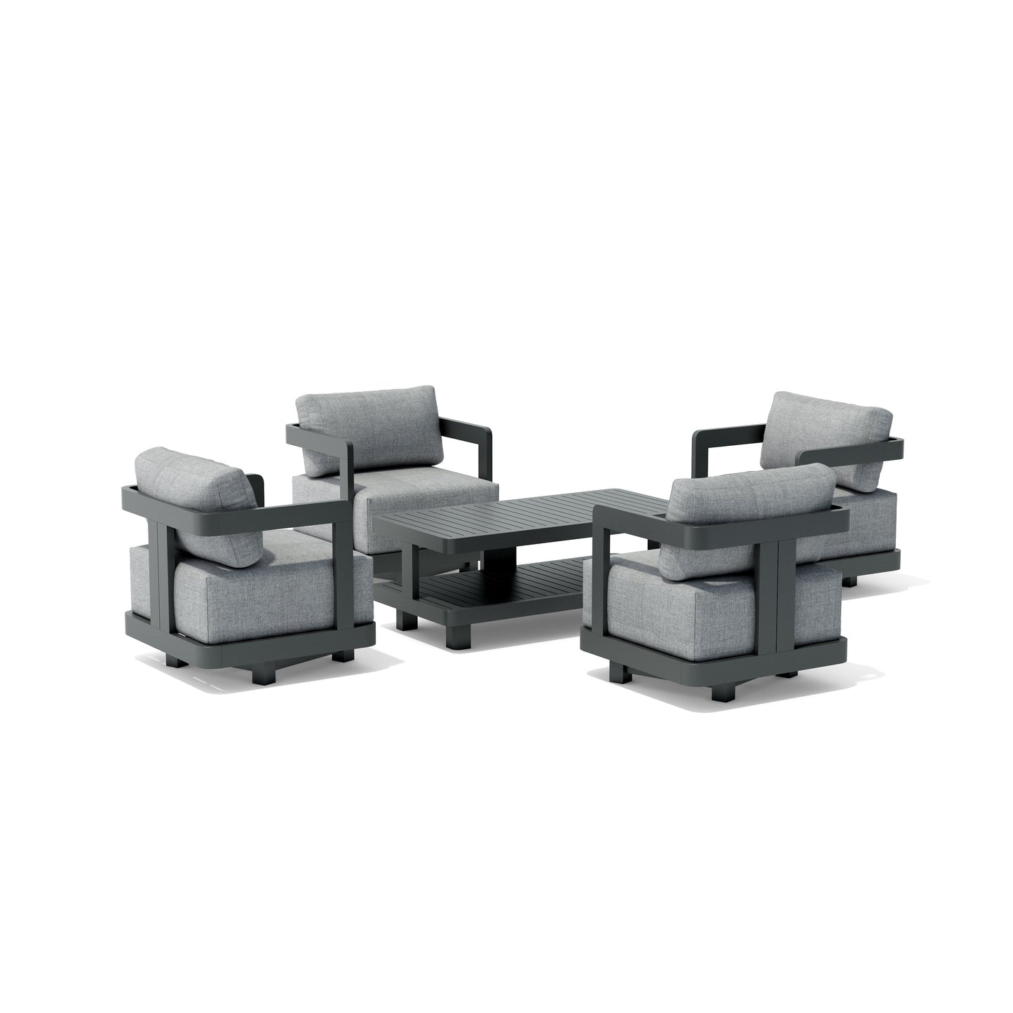 Set-904-Al 5-Pc Granada Aluminum Deep Seating