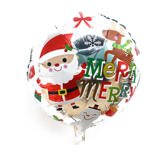2 pcs 17.7 inch Christmas foil balloons merry