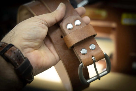 Men's Leather Belt - Oak Brown