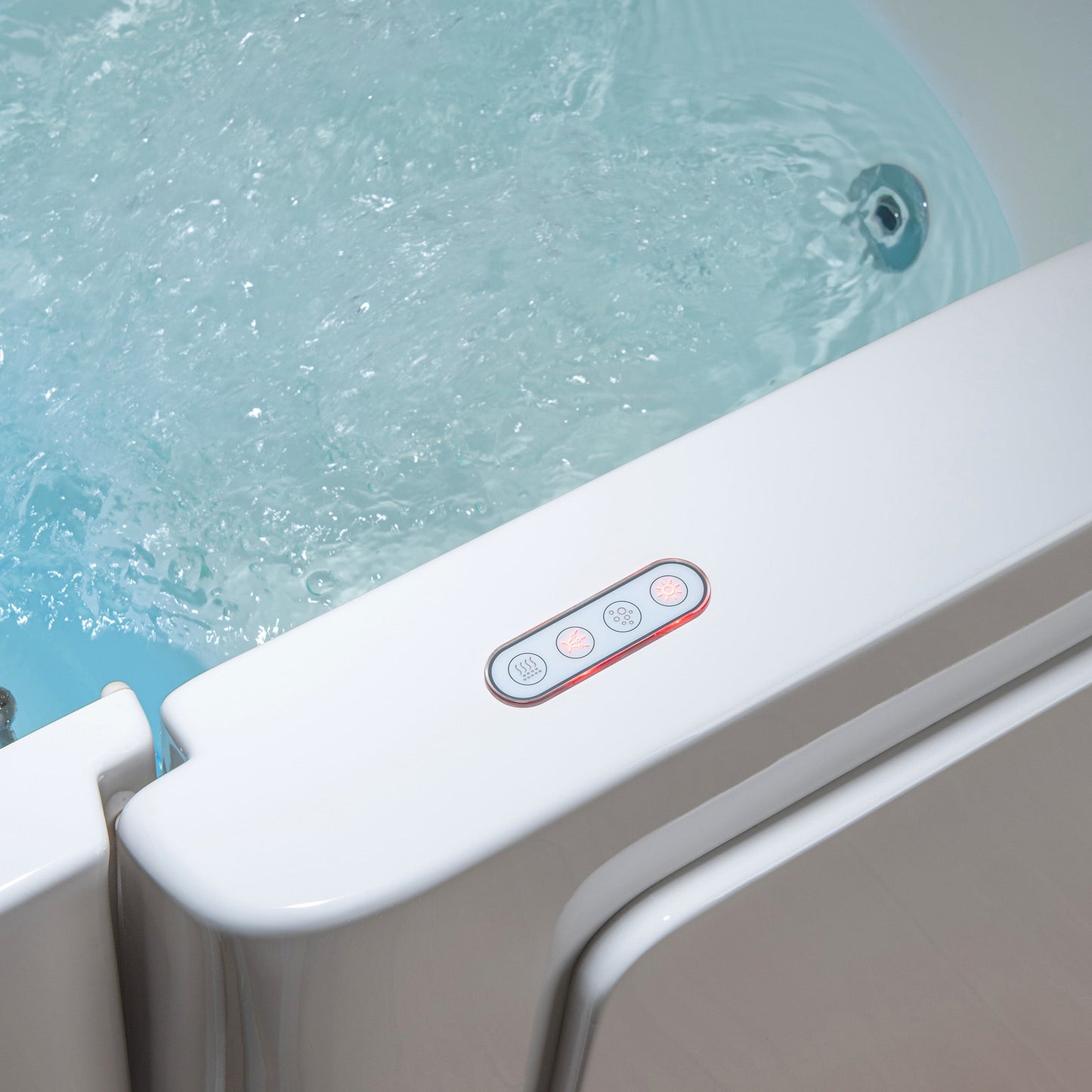 WOODBRIDGE 54 in. x 30 in. Left Hand Walk-In Air & Whirlpool Jets Hot Tub