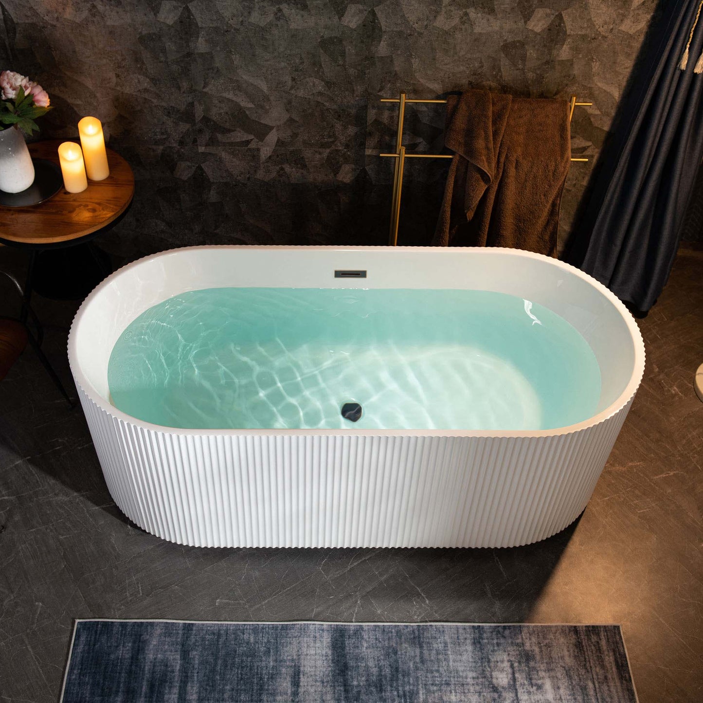 WOODBRIDGE 67" L x 31-1/2" W Freestanding Contemporary Soaking Bathtub