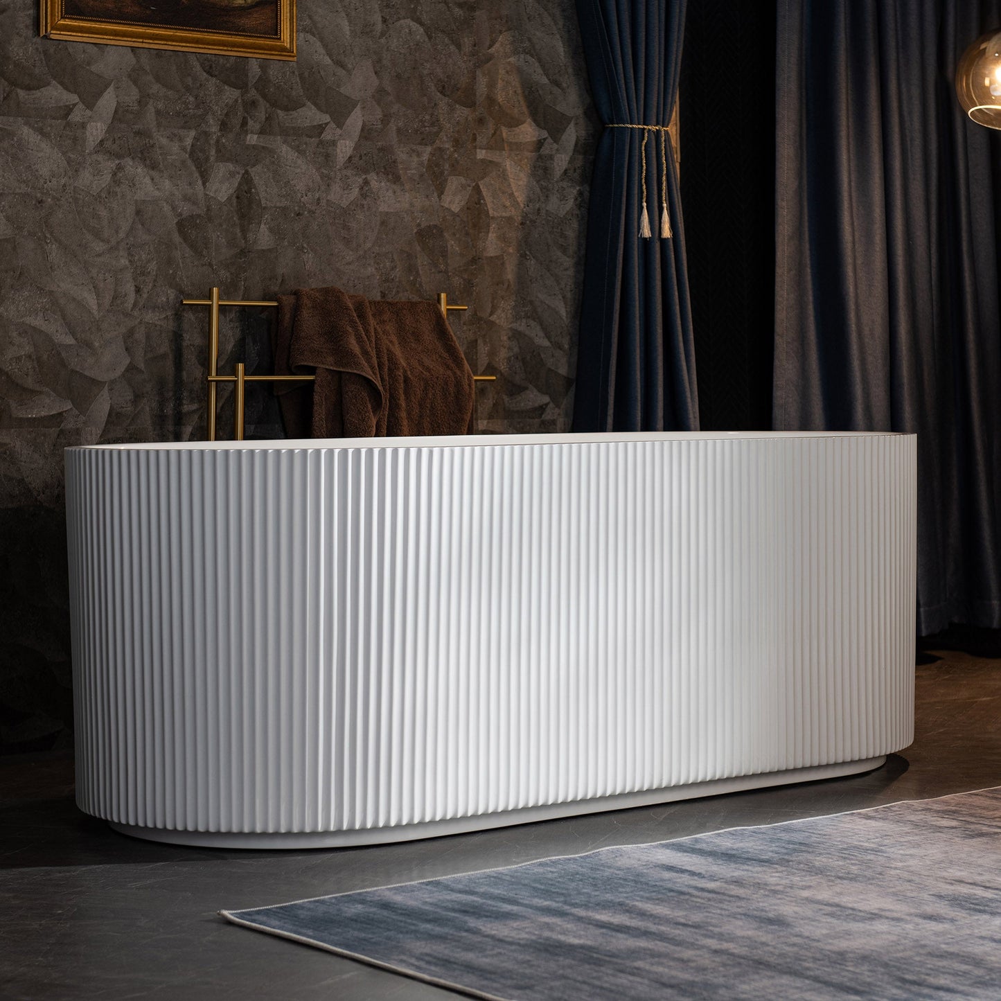 WOODBRIDGE 67" L x 31-1/2" W Freestanding Contemporary Soaking Bathtub