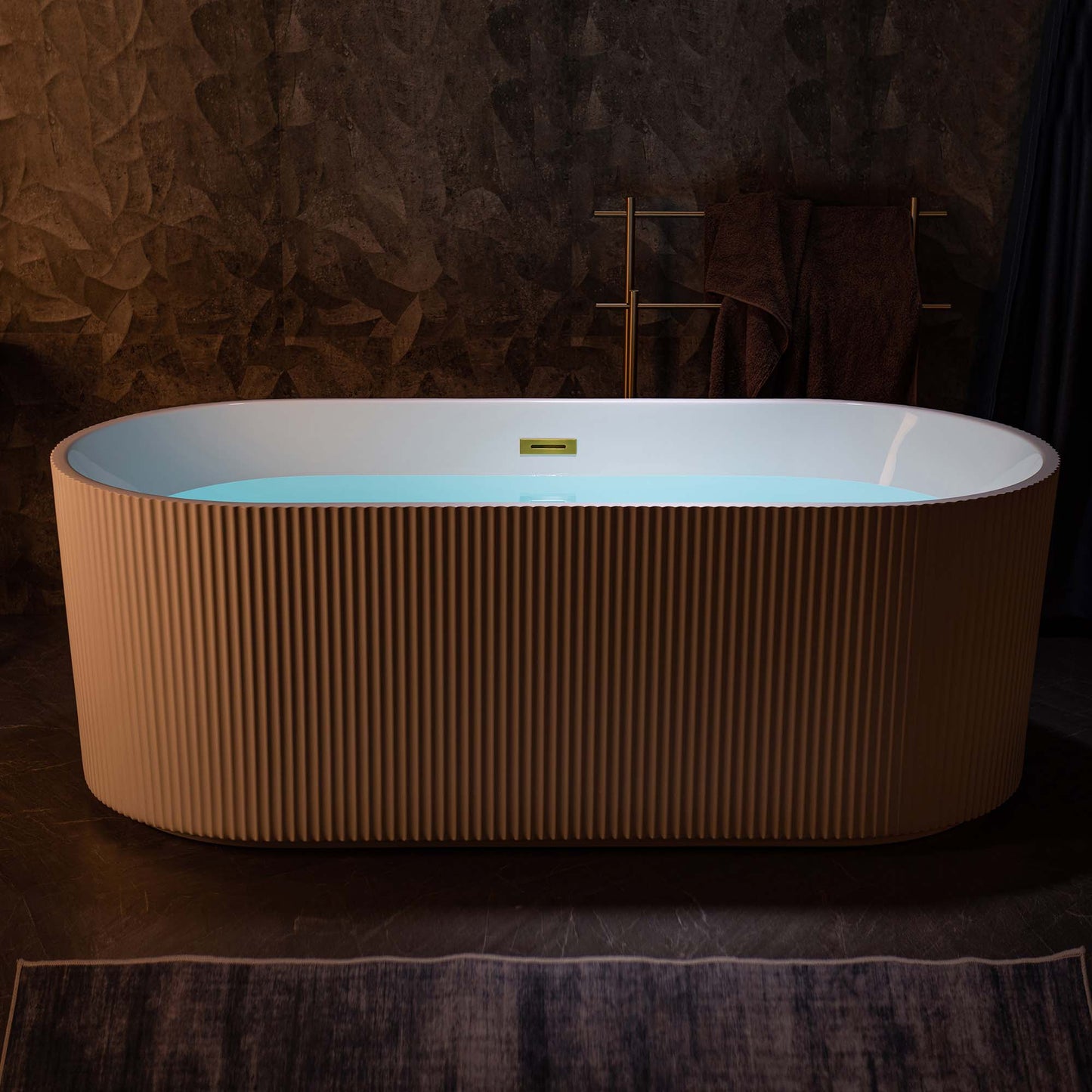 WOODBRIDGE 67" L x 31-1/2" W Freestanding Contemporary Soaking Bathtub