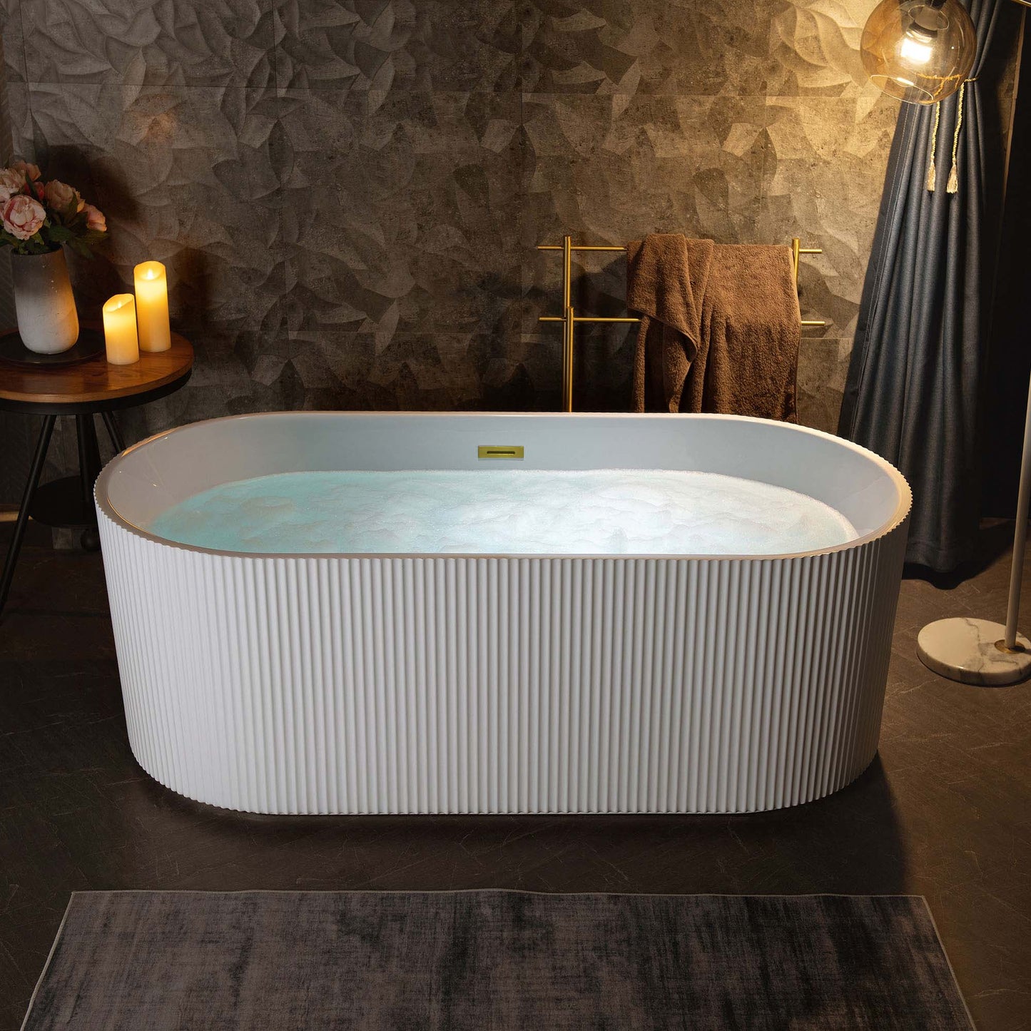 WOODBRIDGE 67" L x 31-1/2" W Freestanding Contemporary Soaking Bathtub