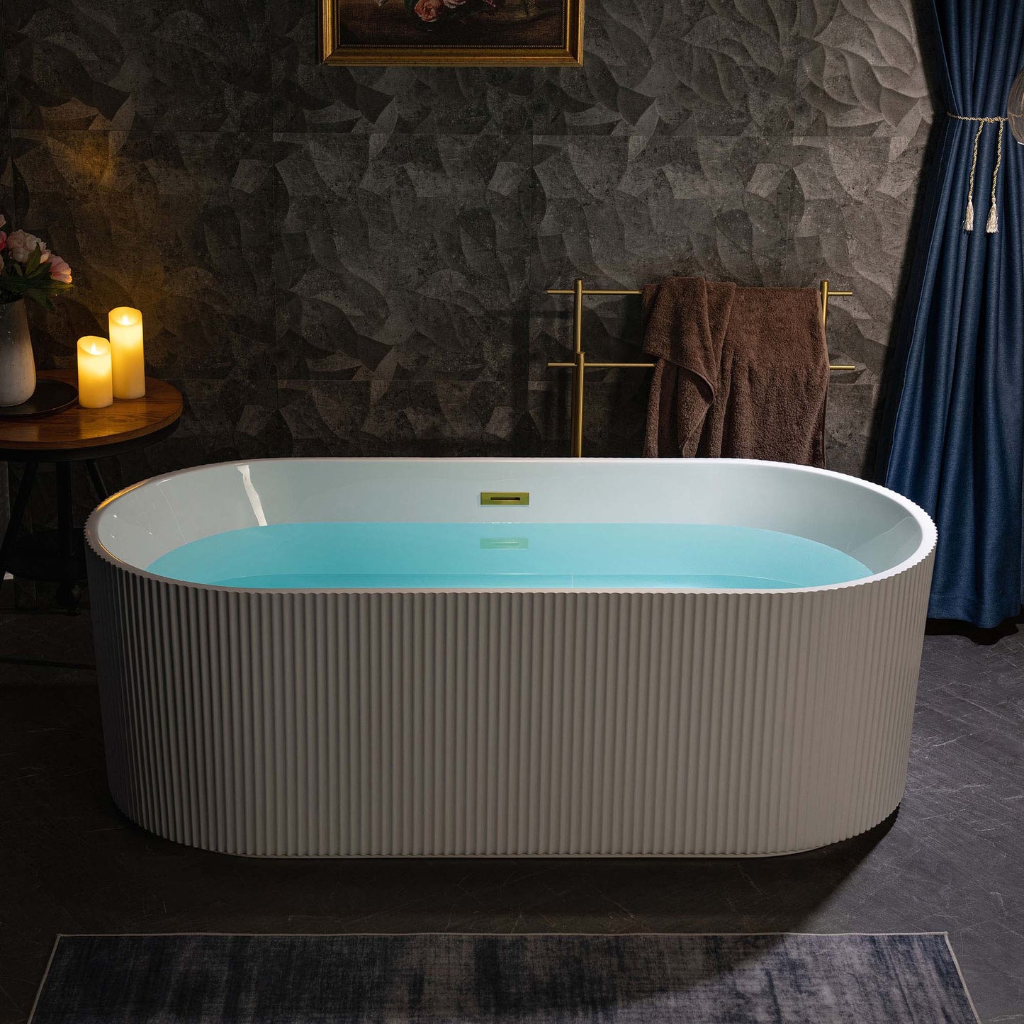 WOODBRIDGE 67" L x 31-1/2" W Freestanding Contemporary Soaking Bathtub